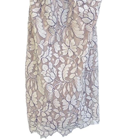 Lulus Delicate Darling beige and ivory lace bodycon dress size medium - Picture 9 of 16